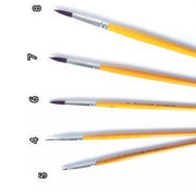 Ceramist Brush, single brush. yellow wooden handle, economical